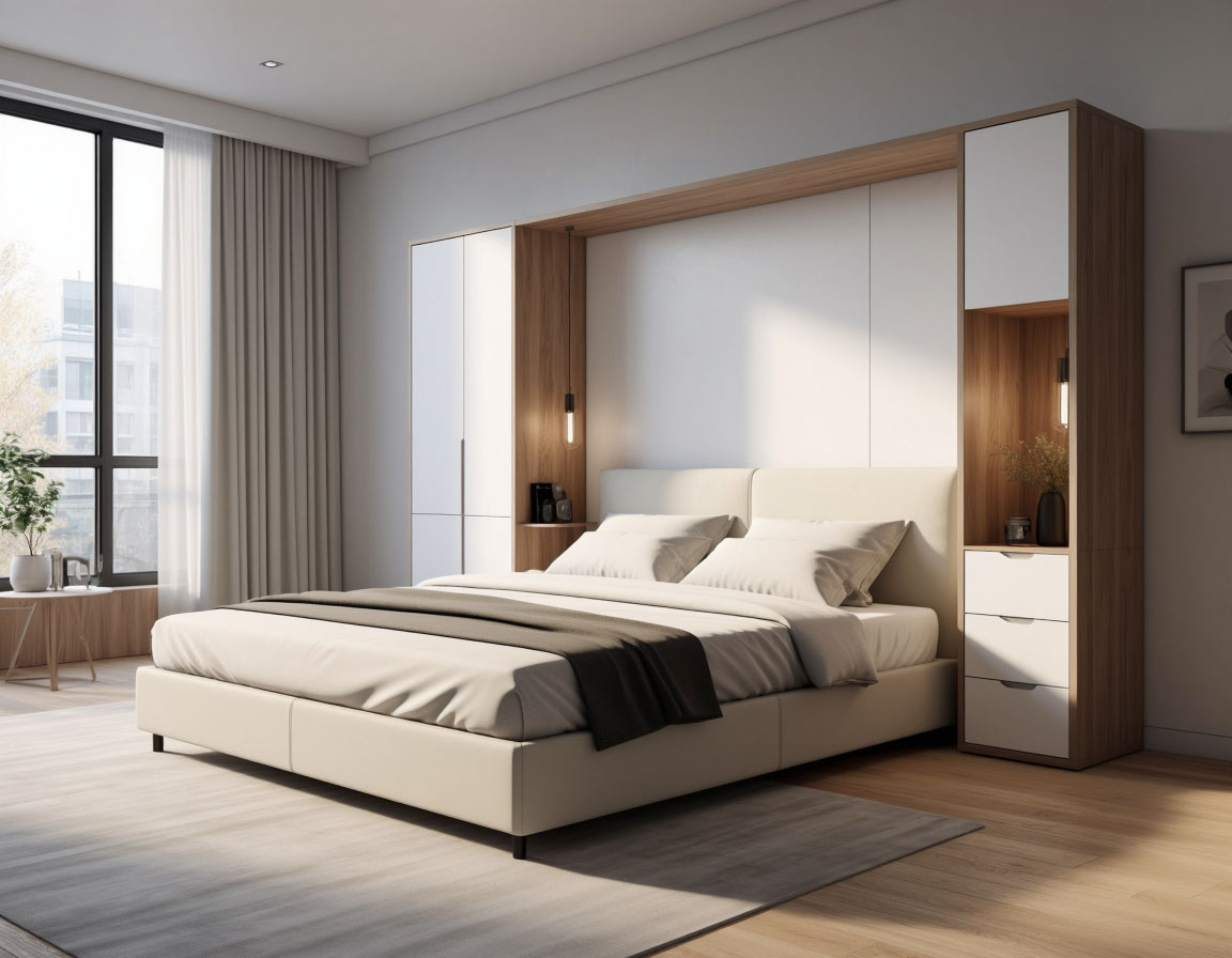 кровать трансформер в спальне